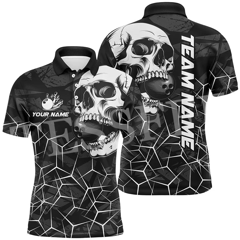 Short Sleeve Bowling Shirt Retro - Kaus Polo Harajuku kasual musim panas