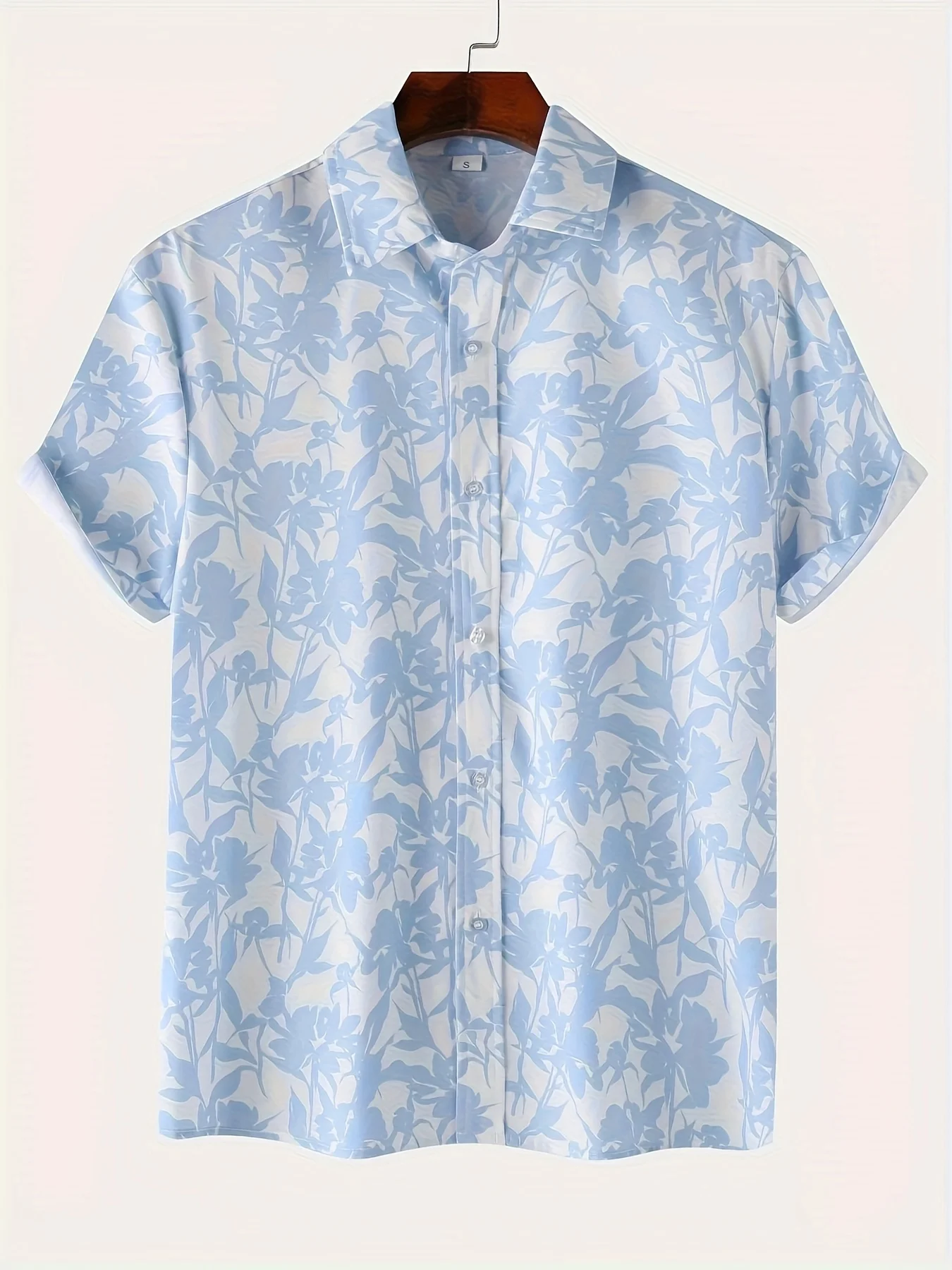 Vintage Hawaiian Floral Shirt - Kemeja Hawaii Aloha Biru Muda Multi