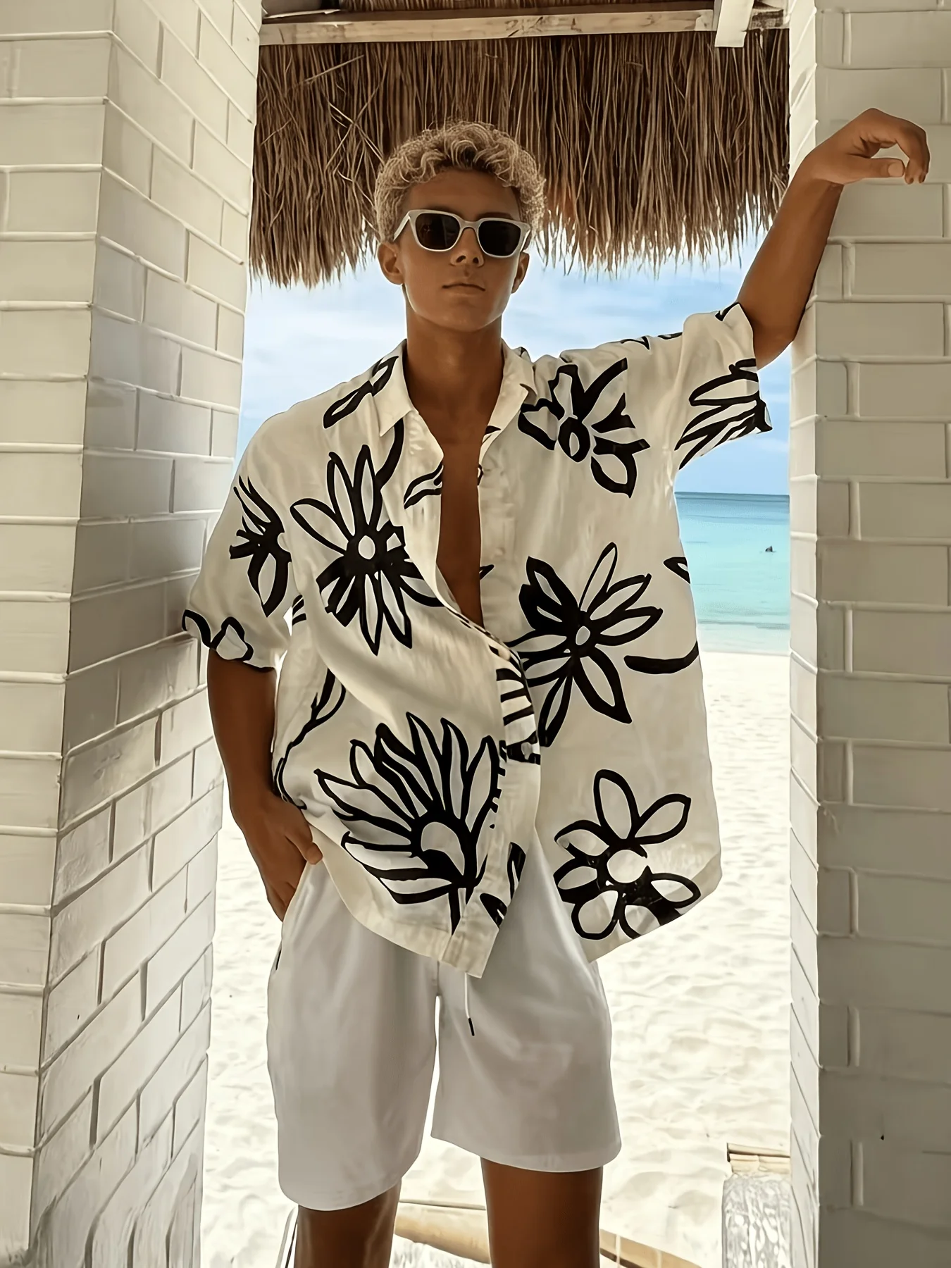 Kemeja Hawaii Aloha Ukuran Bes - Vintage Hawaiian Floral Shirt ulasan dan harga