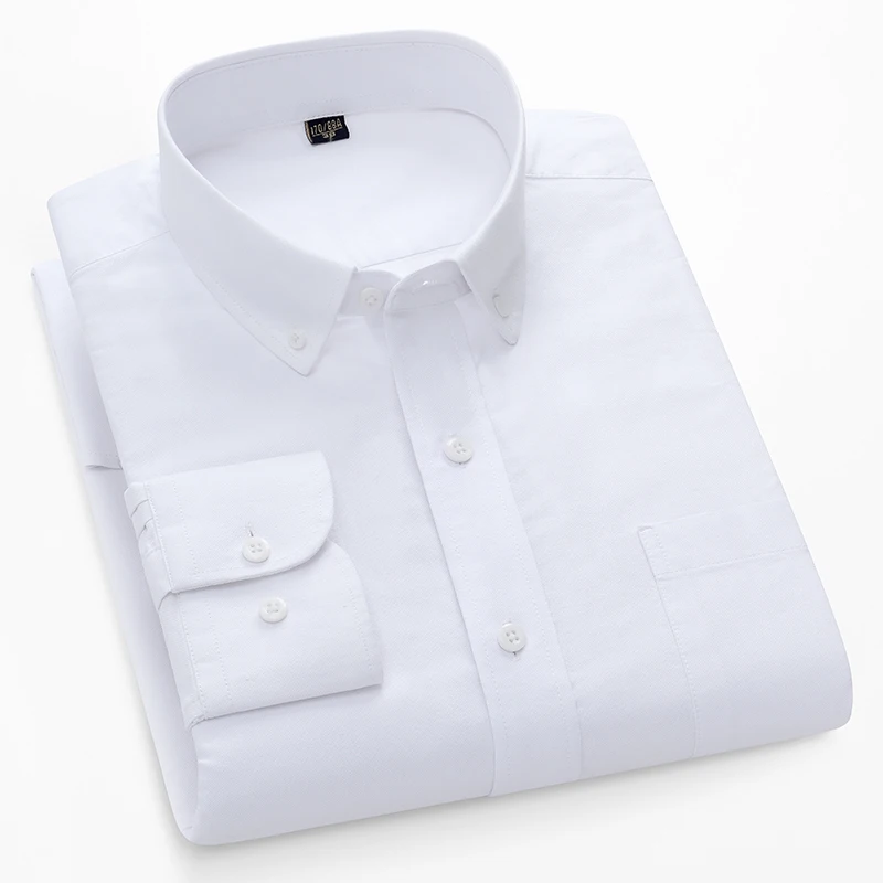 Kemeja Lengan Panjang Oxford K - Oxford Cotton Casual Shirt Business ulasan dan harga