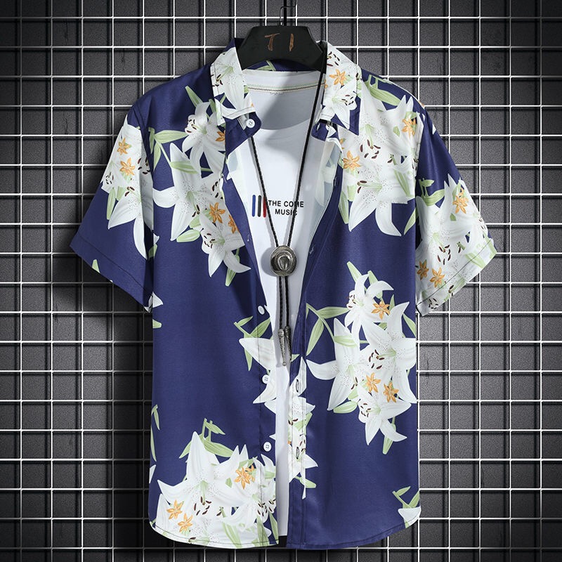 Kemeja pantai Hawaii kaus kasu - Vintage Hawaiian Floral Shirt ulasan dan harga